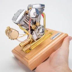 RETROL R33 Evolution 4.2CC Mini V2 Engine OHV V-Twin Motorcycle Engine Double-cylinder Four-stroke Gasoline Engine Internal Combustion Engine Model