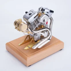 RETROL R34 OHV 4.2CC V-Twin Four-Stroke Gasoline Engine Mini Retro Motorcycle Internal Combustion Engine Model