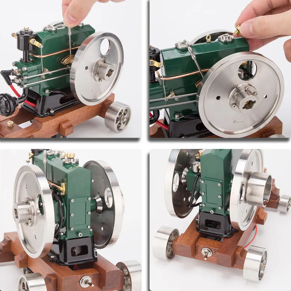 RETROL 1/8 Scale 3.6CC Mini Vintage Single Cylinder 4-Stroke Working Gasoline Engine Model