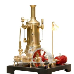 RETROL SE-03 Working Stationary Mill Steam Engine Model Kit with Boiler, Generator and Lamp Stand