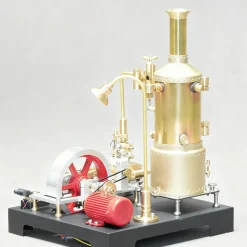 RETROL SE-03 Working Stationary Mill Steam Engine Model Kit with Boiler, Generator and Lamp Stand