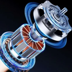 Rocket-Style Desktop Fan with Dual Mist Spray & RGB Lights - Ultra-Quiet Tech Decor for Office