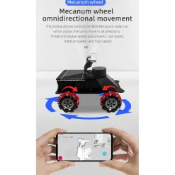 ROS Mecanum Wheel Intelligent Robot Car With LiDAR, Mapping Navigation & Depth Camera