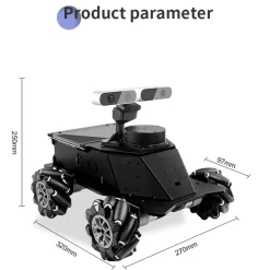 ROS Mecanum Wheel Intelligent Robot Car With LiDAR, Mapping Navigation & Depth Camera