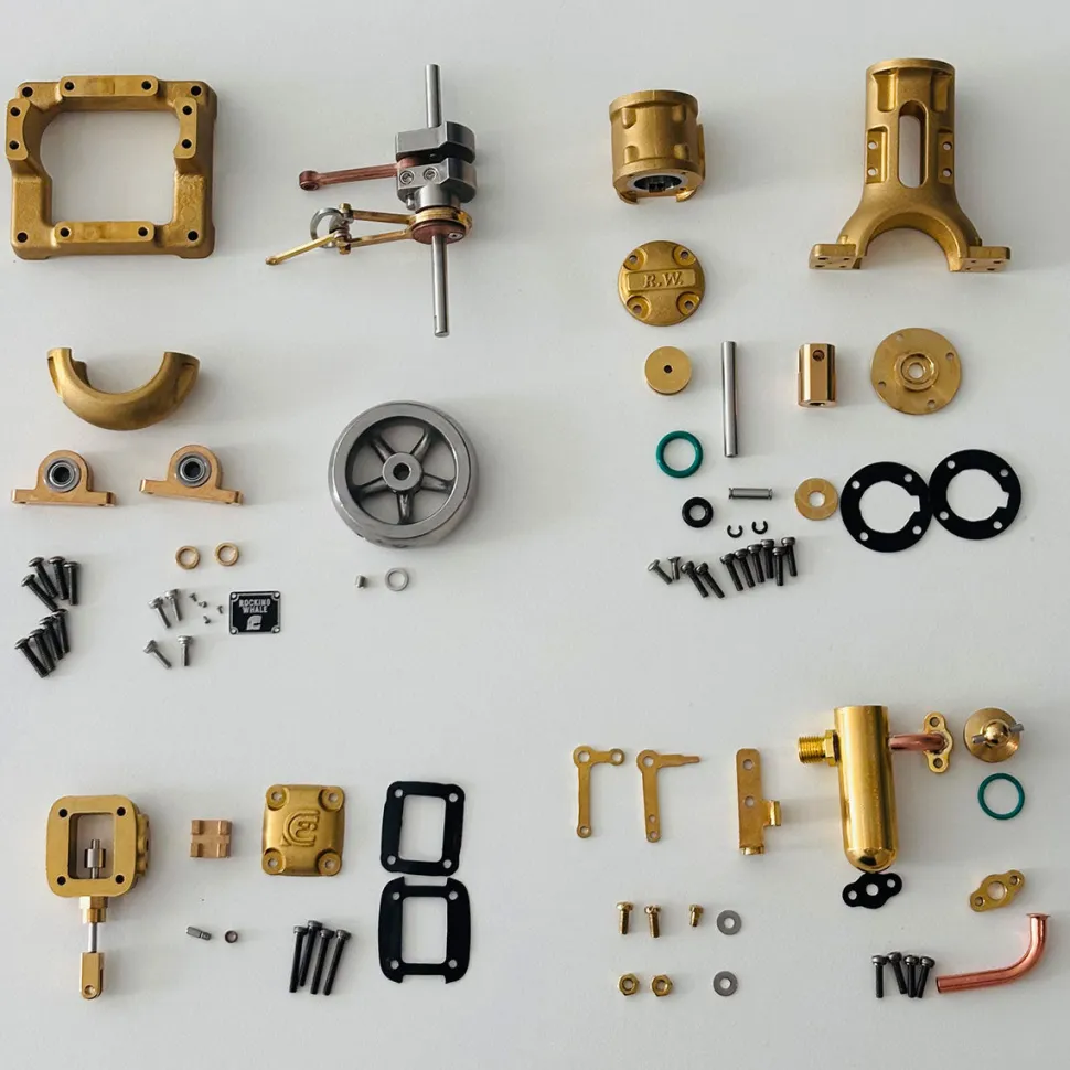 RW-BL1K Mini Reversible Reciprocating Single-Cylinder Live Steam Engine Kit with Boiler DIY Kit