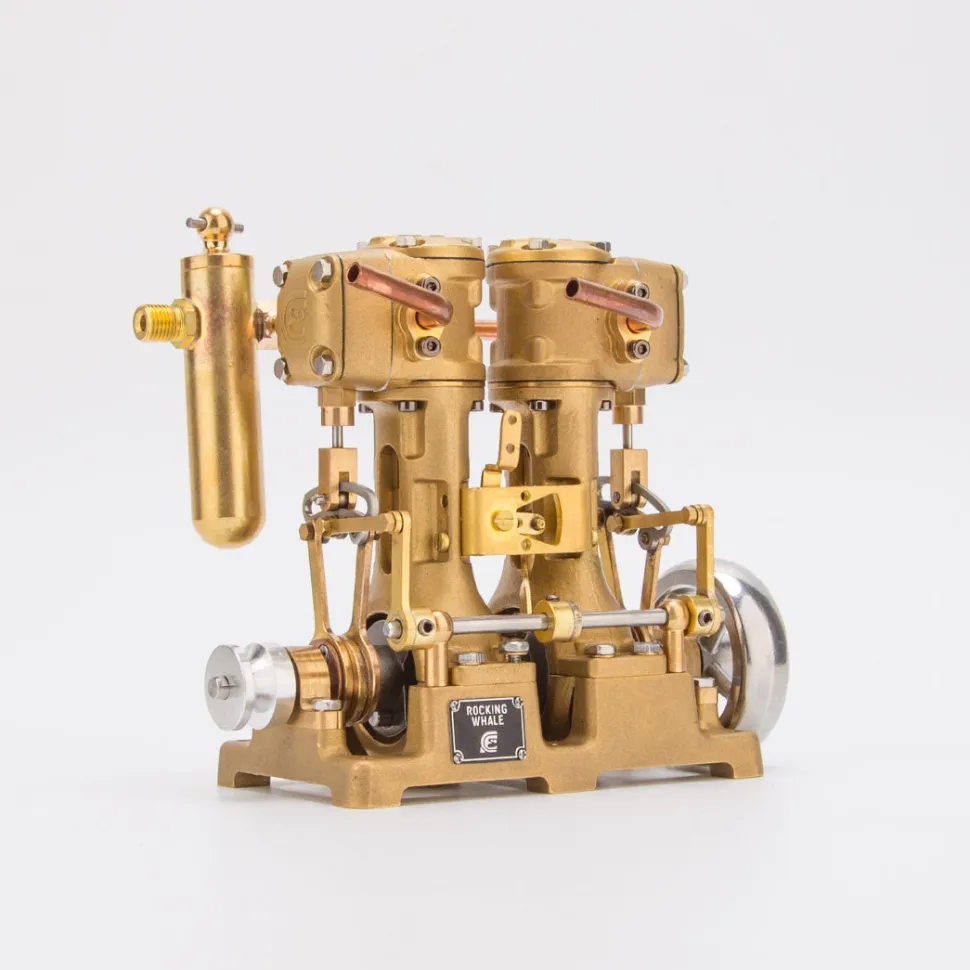 RW-L2 Retro Mini Inline Double Cylinder Steam Engine Model for 70-130cm Steamship