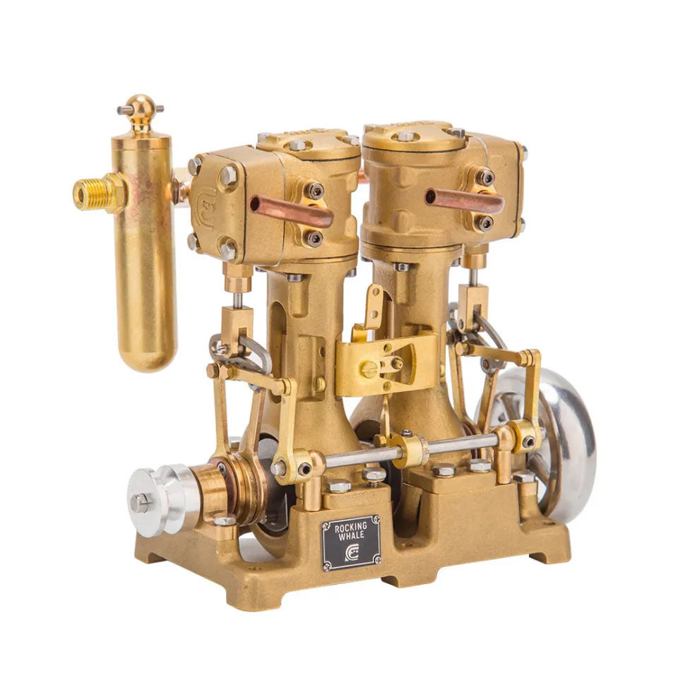 RW-L2 Retro Mini Inline Double Cylinder Steam Engine Model for 70-130cm Steamship
