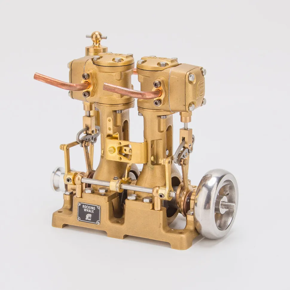 RW-L2 Retro Mini Inline Double Cylinder Steam Engine Model for 70-130cm Steamship