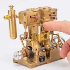 RW-L2 Retro Mini Inline Double Cylinder Steam Engine Model for 70-130cm Steamship