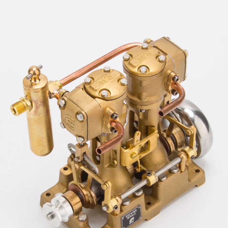 RW-L2 Retro Mini Inline Double Cylinder Steam Engine Model for 70-130cm Steamship