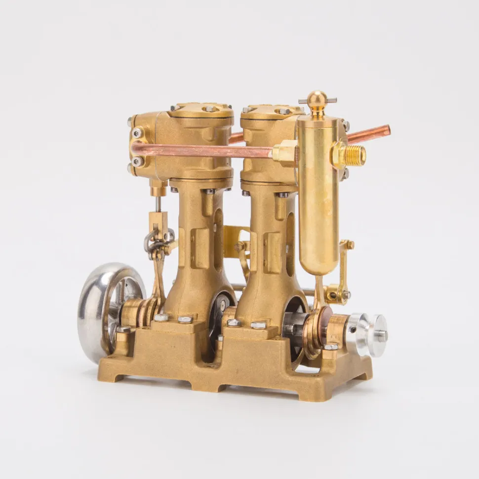 RW-L2 Retro Mini Inline Double Cylinder Steam Engine Model for 70-130cm Steamship