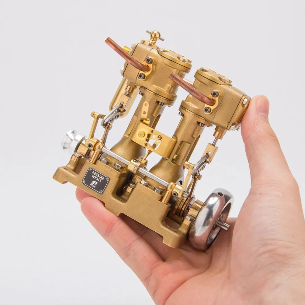 RW-L2 Retro Mini Inline Double Cylinder Steam Engine Model for 70-130cm Steamship