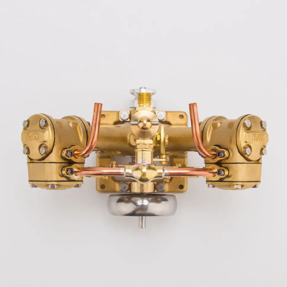 RW-V2 Mini V-Shape Double Cylinder Steam Engine Model for 70-130cm Steamship