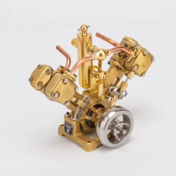 RW-V2 Mini V-Shape Double Cylinder Steam Engine Model for 70-130cm Steamship