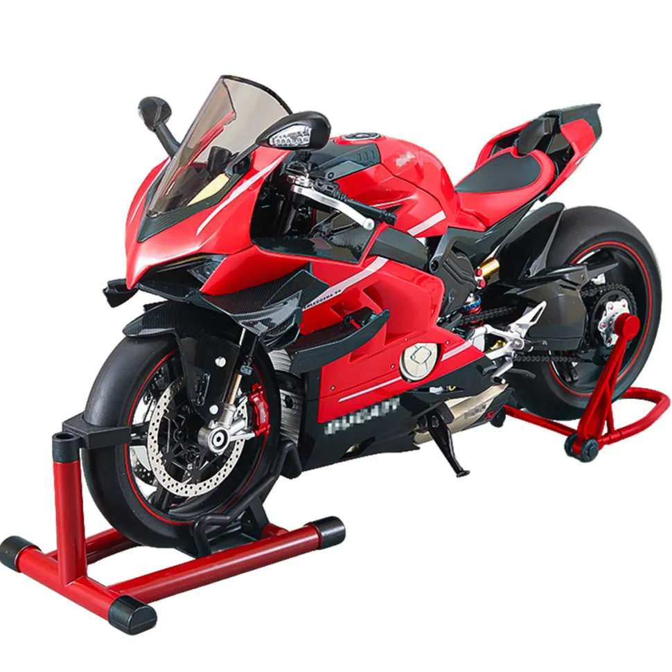 1/7 Scale Alloy Dynamic Motorcycle Model V4 Top Edition with Ignition System & Smoke Spray