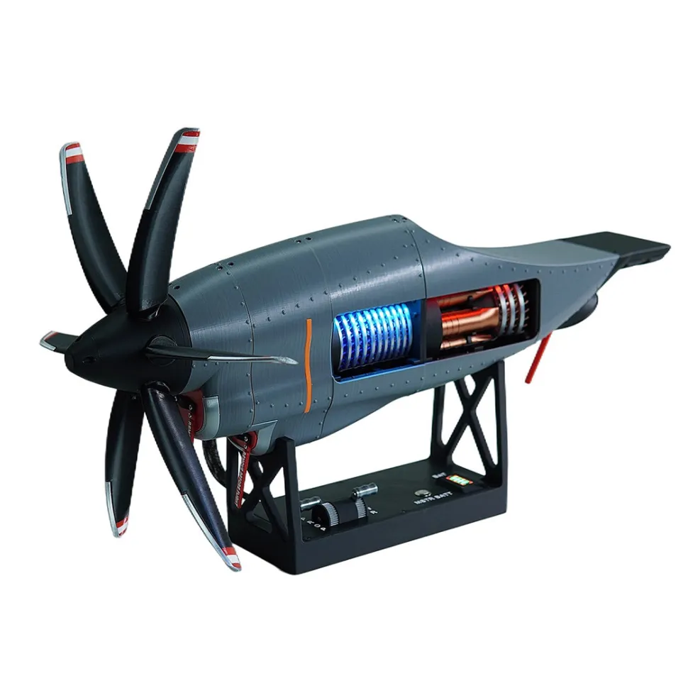 1/6 Scale C130 FDM 3D-Printed Variable-Pitch Turboprop Engine Model, STEM Educational Tool