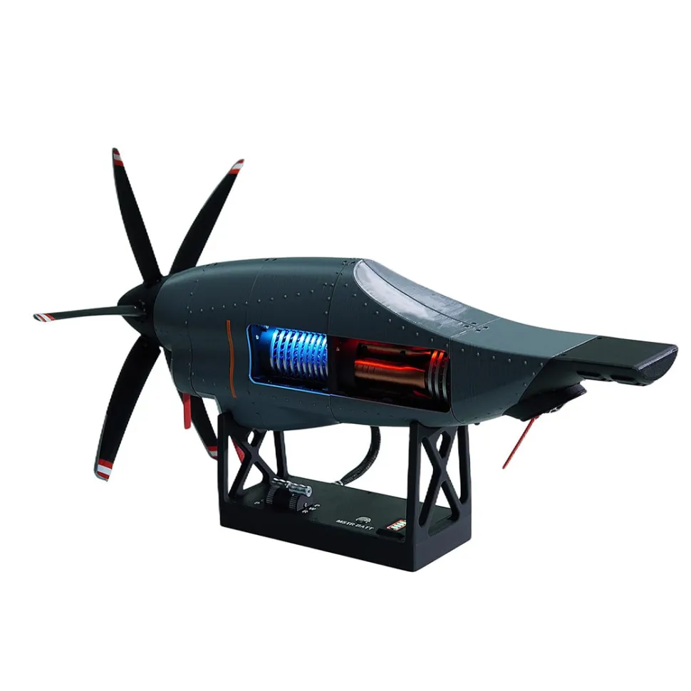 1/6 Scale C130 FDM 3D-Printed Variable-Pitch Turboprop Engine Model, STEM Educational Tool