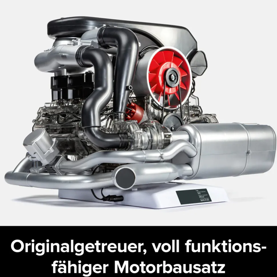 1/3 Scale DIY Horizontal Opposed 6-Cylinder Engine Kit with Operational Turbocharger - Electric Motorized STEM Educational Display Model