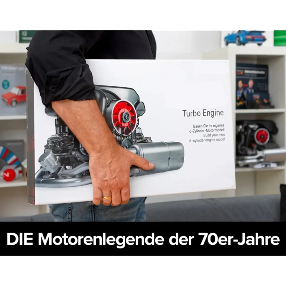1/3 Scale DIY Horizontal Opposed 6-Cylinder Engine Kit with Operational Turbocharger - Electric Motorized STEM Educational Display Model