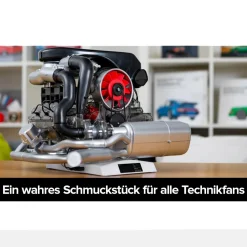1/3 Scale DIY Horizontal Opposed 6-Cylinder Engine Kit with Operational Turbocharger - Electric Motorized STEM Educational Display Model