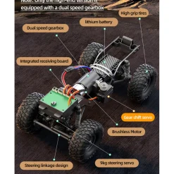 1/16 Scale Full-Proportional RC Crawler - Entry-Level Performance, High-detail Design