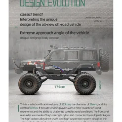 1/16 Scale Full-Proportional RC Crawler - Entry-Level Performance, High-detail Design