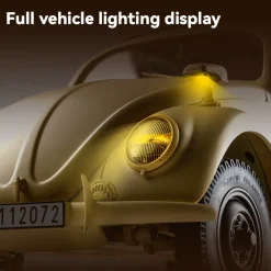 1/12 Scale 2.4G 4CH RC Military Vehicle Model with Switchable 2WD/4WD, LED Light Effects