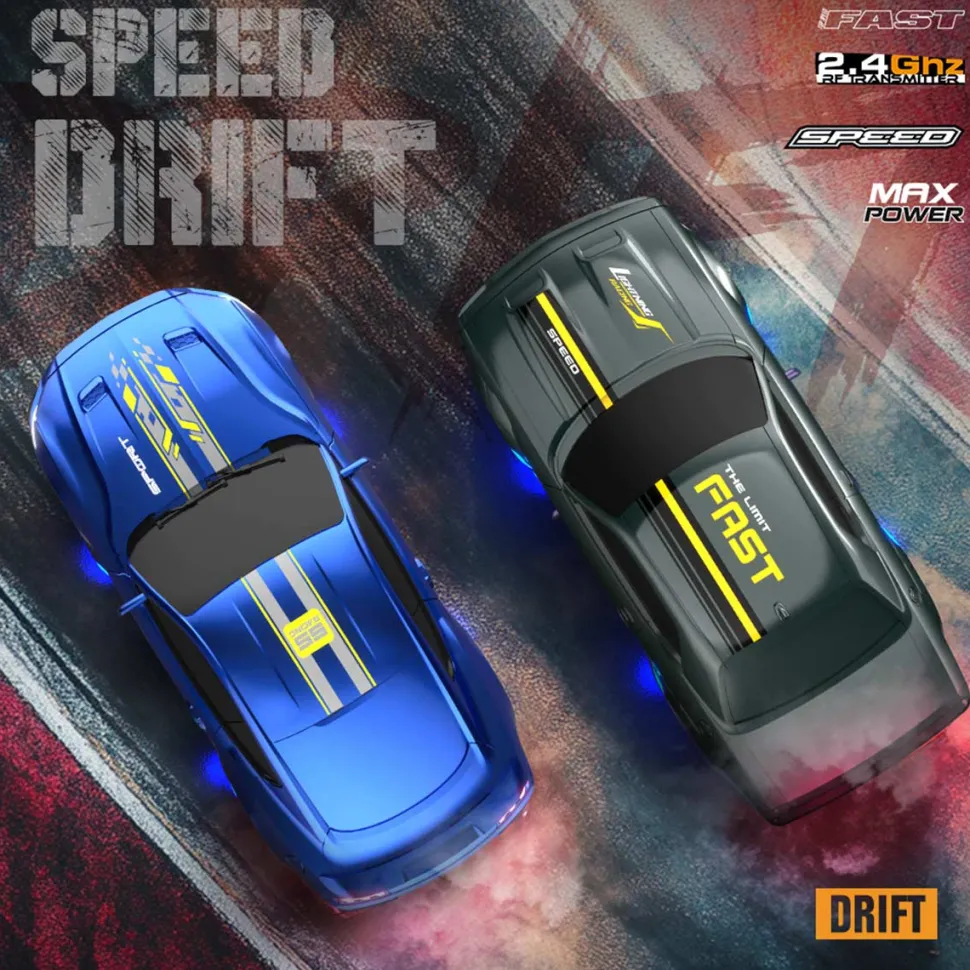 1/43 Scale 2.4G Full-Proportional Mini Electric RC Drift Racing Car Model with LED Lights