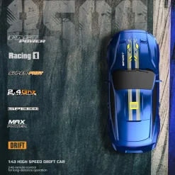1/43 Scale 2.4G Full-Proportional Mini Electric RC Drift Racing Car Model with LED Lights