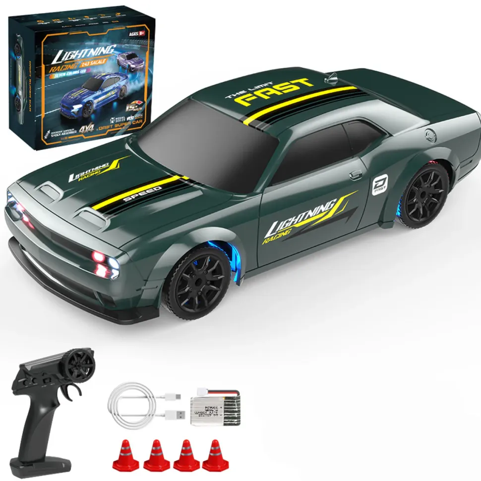 1/43 Scale 2.4G Full-Proportional Mini Electric RC Drift Racing Car Model with LED Lights