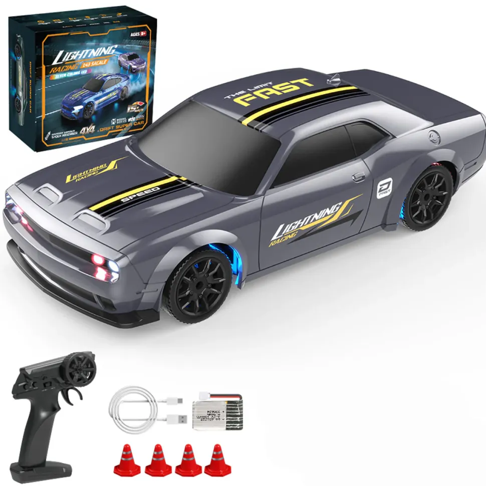 1/43 Scale 2.4G Full-Proportional Mini Electric RC Drift Racing Car Model with LED Lights