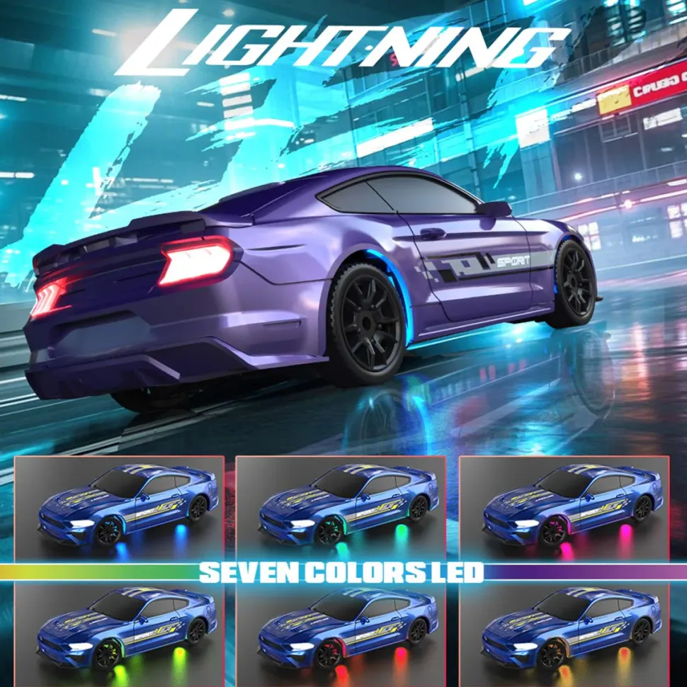 1/43 Scale 2.4G Full-Proportional Mini Electric RC Drift Racing Car Model with LED Lights