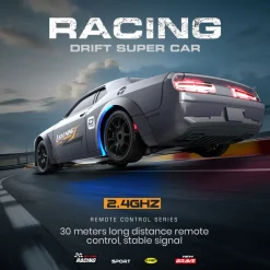 1/43 Scale 2.4G Full-Proportional Mini Electric RC Drift Racing Car Model with LED Lights