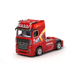 1/64 Scale 2.4GHz 4WD RC Container Truck, RTR RC Semi Truck with Proportional Steering, Independent Trailer Control, 3 Speed Gears, Cruise Function, Lifting Support Legs, Light & Sound Effects