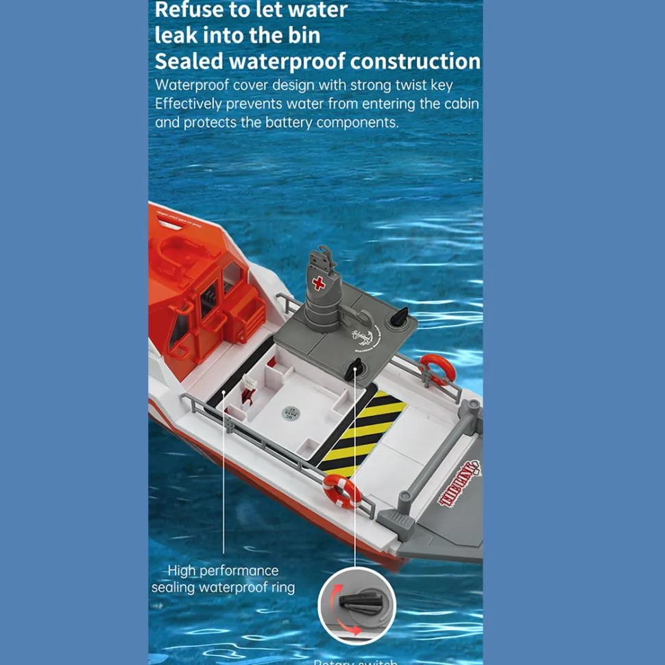 1/32 Scale 2.4G 8KM/H RC Rescue Boat Model RTR Version