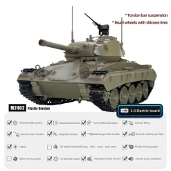 1/16 Scale 2.4G RC US M24 Light Tank Model With Smoke and Sound Effects