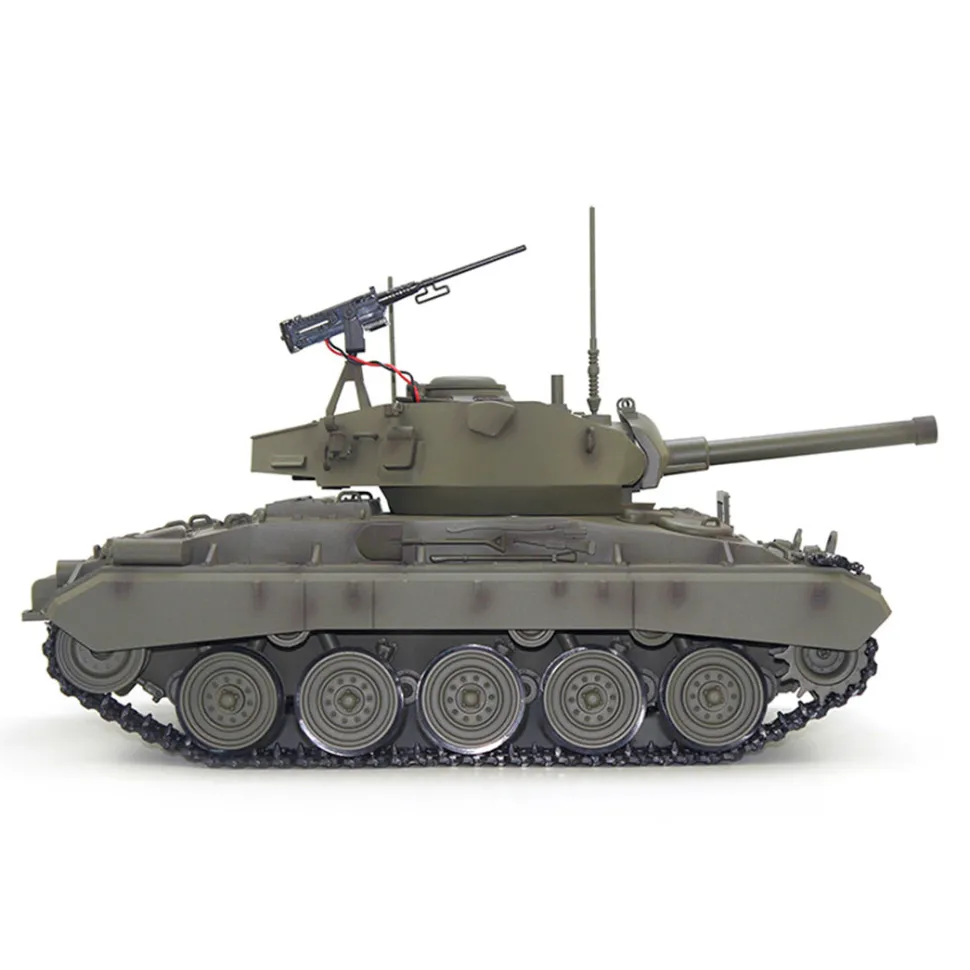 1/16 Scale 2.4G RC US M24 Light Tank Model With Smoke and Sound Effects