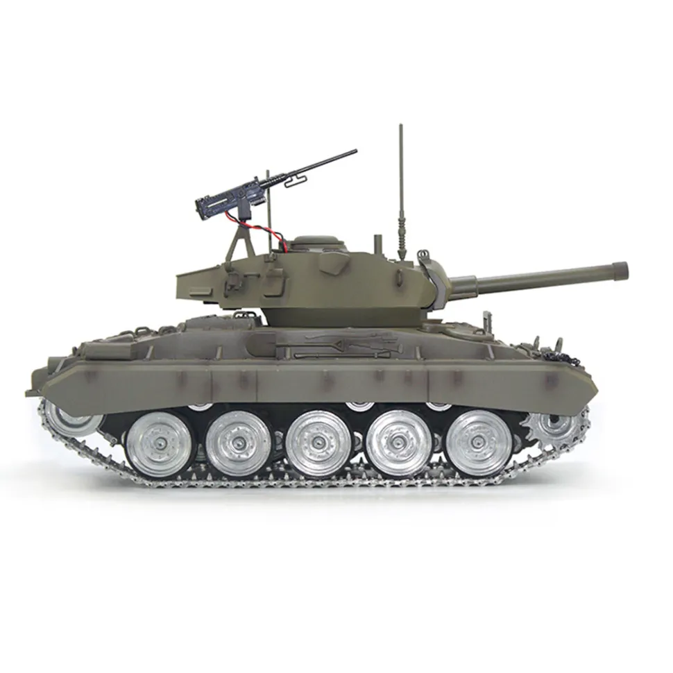 1/16 Scale 2.4G RC US M24 Light Tank Model With Smoke and Sound Effects