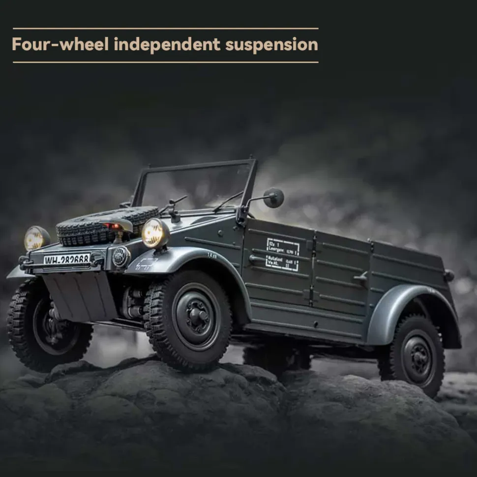 1/12 Scale 2.4G Type 82 RC Barrel Vehicle Model with 4-Wheel Independent Suspension
