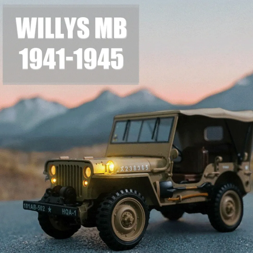 1/14 Scale 2.4G U.S. Willys RC Simulation Off-Road Car Model with Dual-Speed Switching