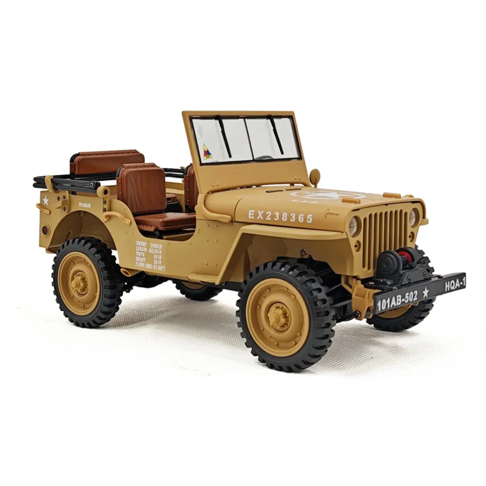 1/14 Scale 2.4G U.S. Willys RC Simulation Off-Road Car Model with Dual-Speed Switching