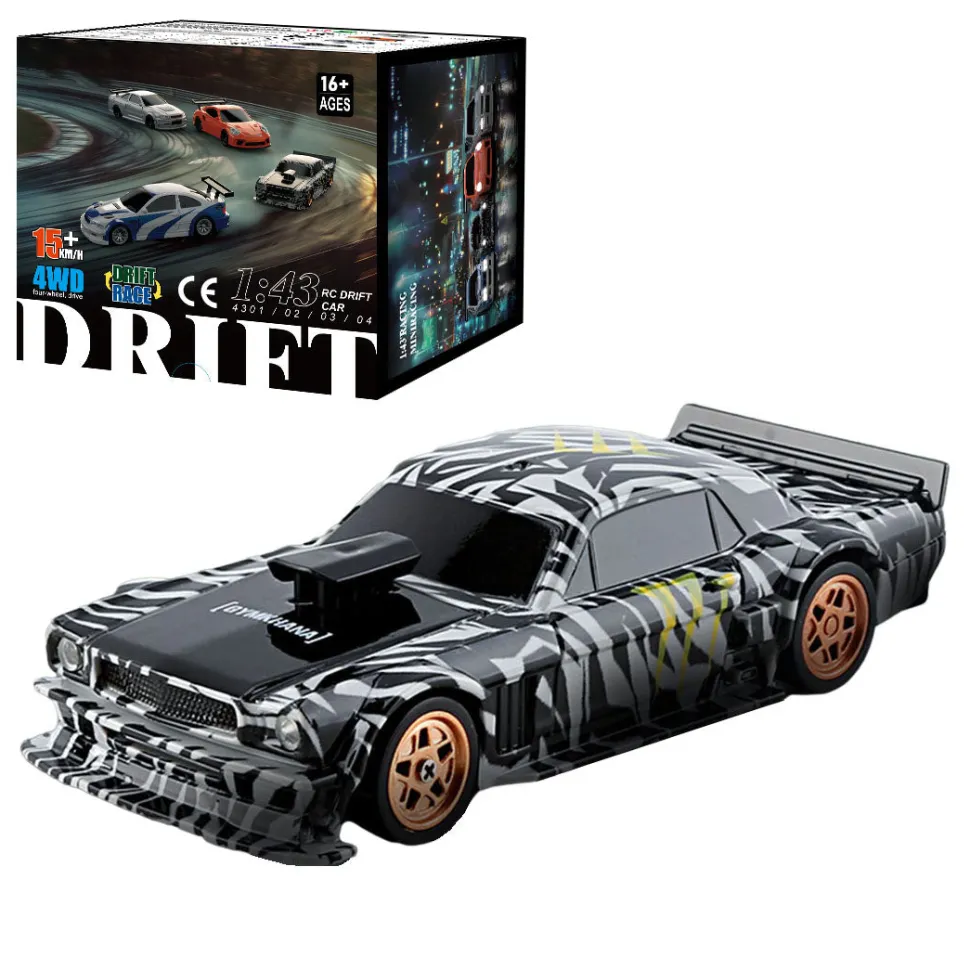 1/43 Scale 2.4G 4WD Full-proportion RC Electric Mini Racing Drift Car Model