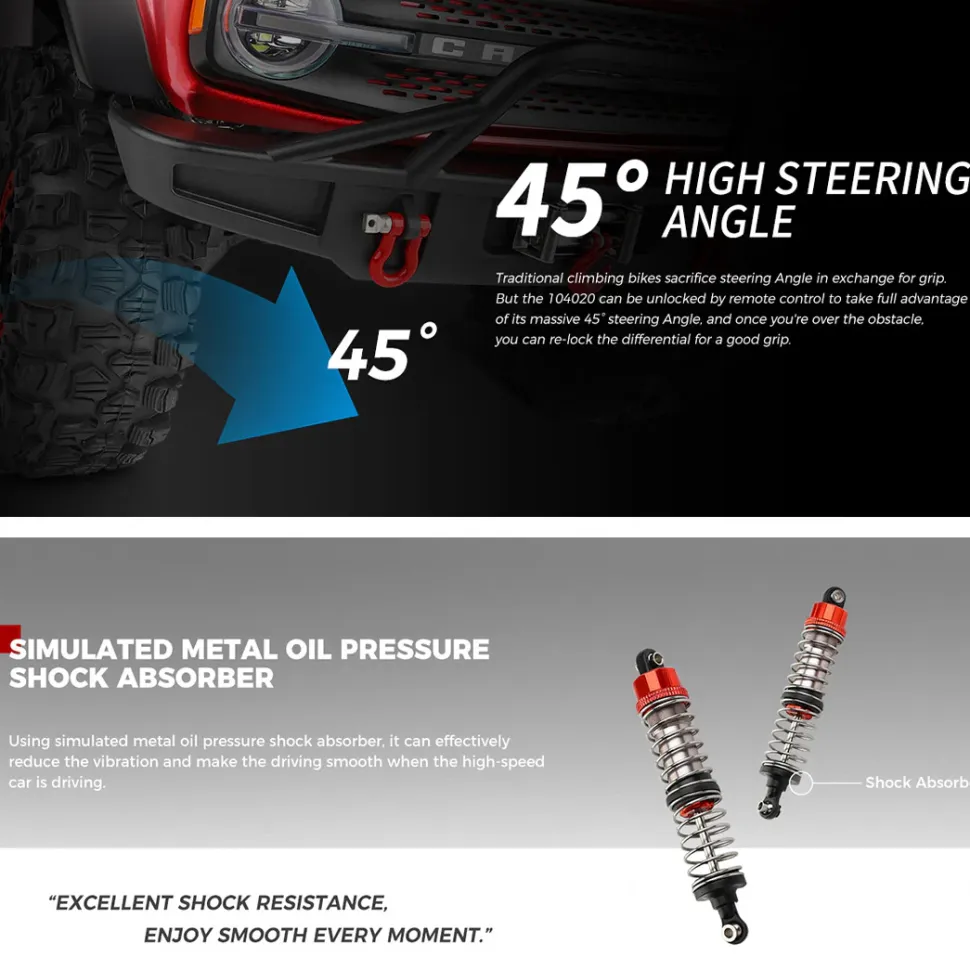 1/10 Scale 2.4G 4WD RC Off-Road Car RTR Version