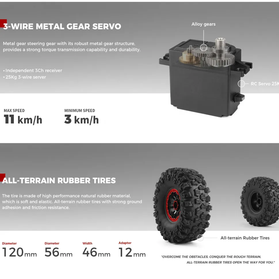 1/10 Scale 2.4G 4WD RC Off-Road Car RTR Version
