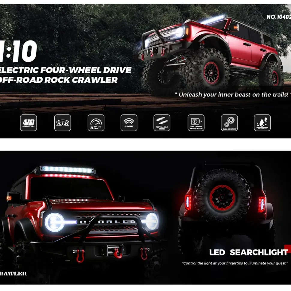 1/10 Scale 2.4G 4WD RC Off-Road Car RTR Version