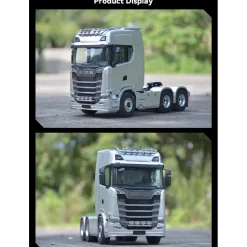 1/14 Scale 2.4G 6x6 All Wheel Drive Full-proportional RC Tractor Truck with 2-Speed and Realistic Sound and lights Gift for Boys