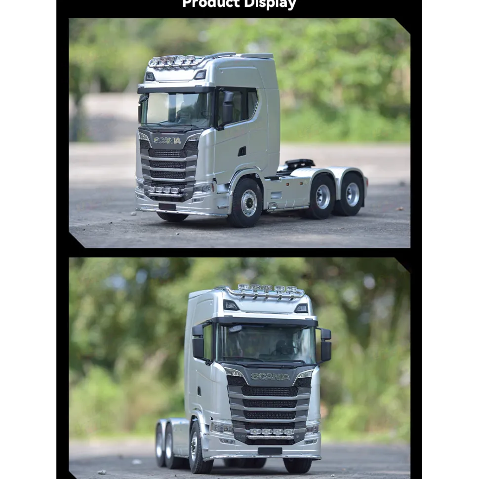 1/14 Scale 2.4G 6x6 All Wheel Drive Full-proportional RC Tractor Truck with 2-Speed and Realistic Sound and lights Gift for Boys