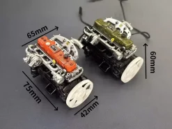 1/10 Scale Resin Inline Four-Cylinder Functional Vintage Diesel Engine Model for RC Crawlers