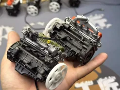 1/10 Scale Resin Inline Four-Cylinder Functional Vintage Diesel Engine Model for RC Crawlers
