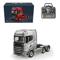 1/18 Scale 6x4 770S Heavy Duty Tractor Truck - RC Semi Trailer Model with Rear Wheel Drive